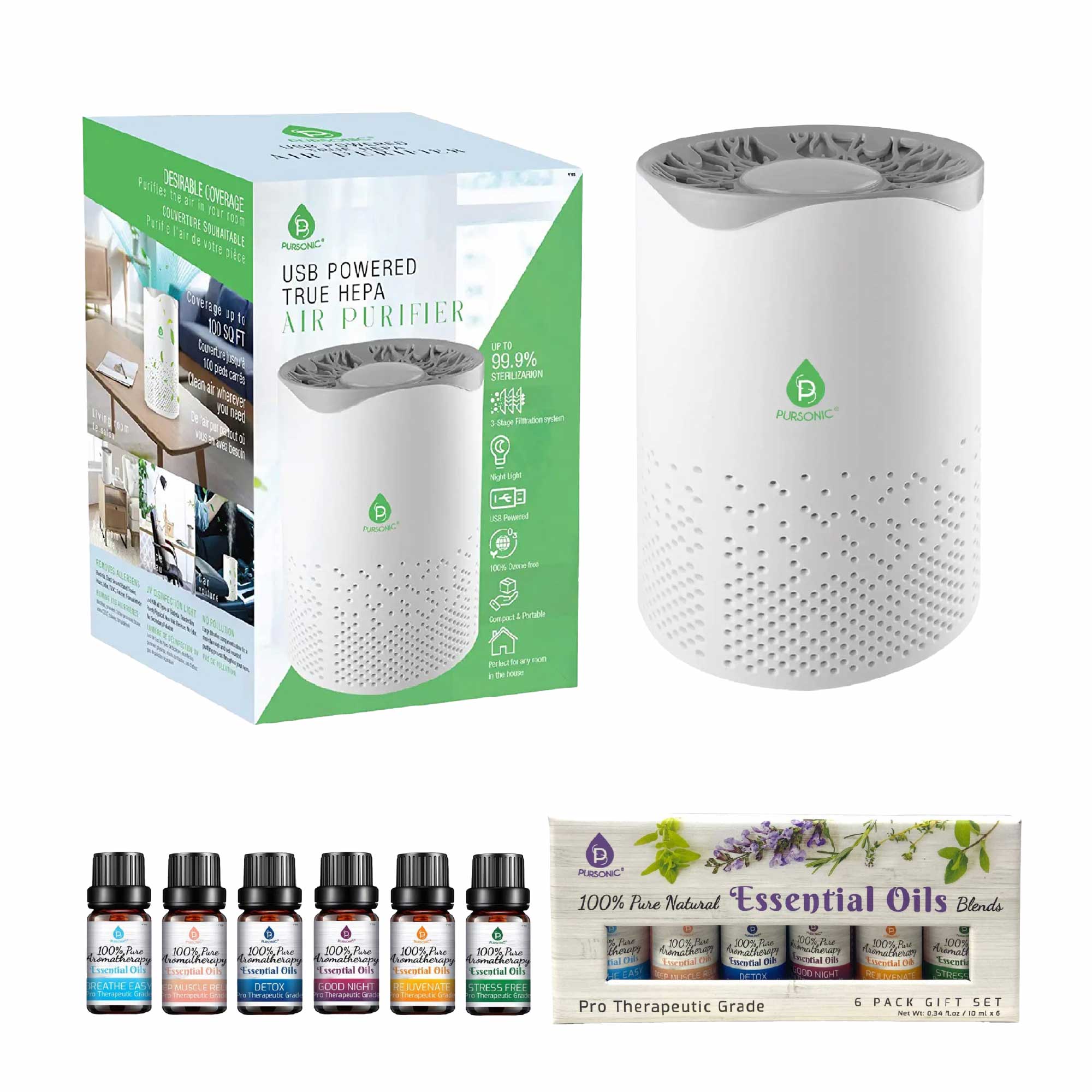 Air Purifier & Oils Bundle