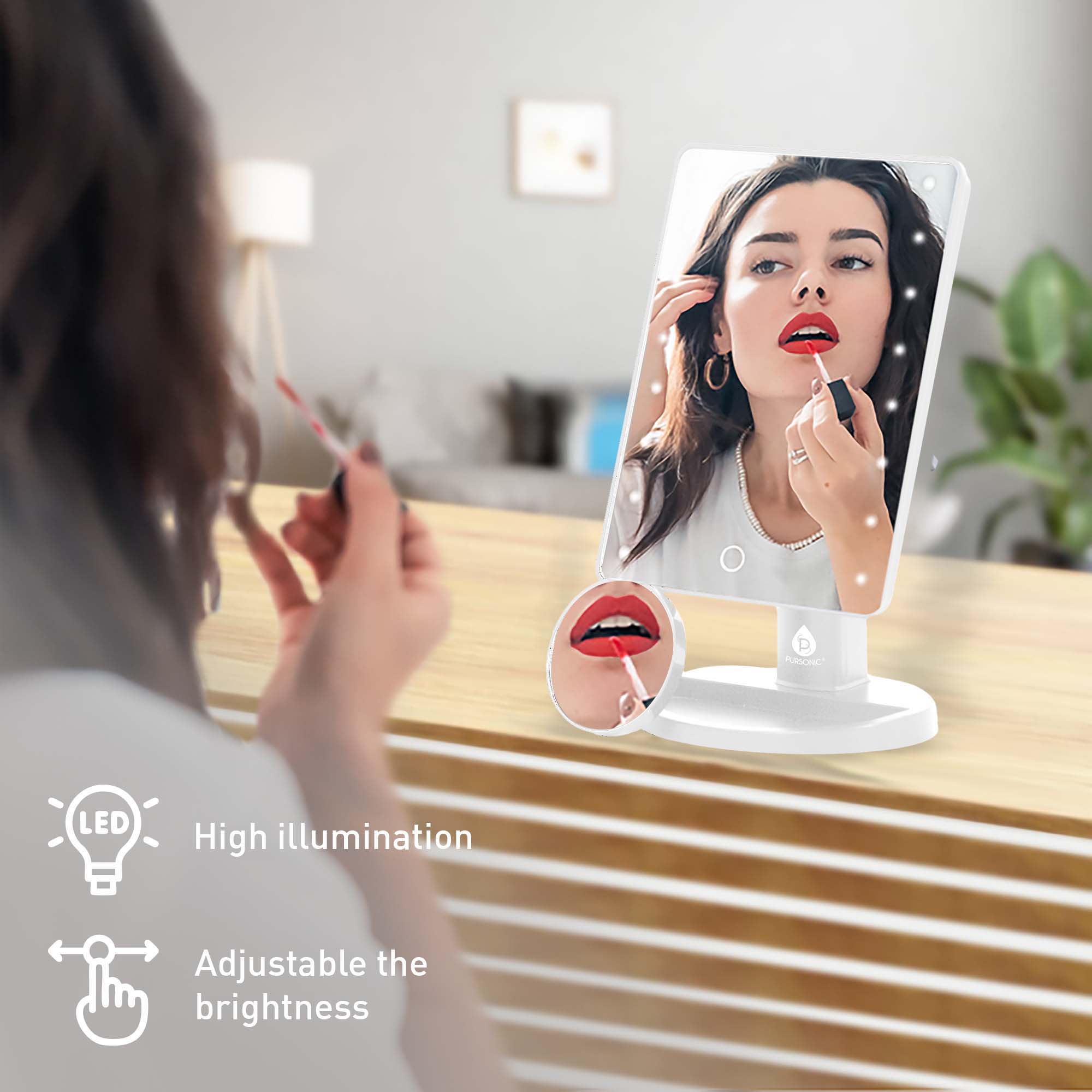 Vanity Mirror & Curler