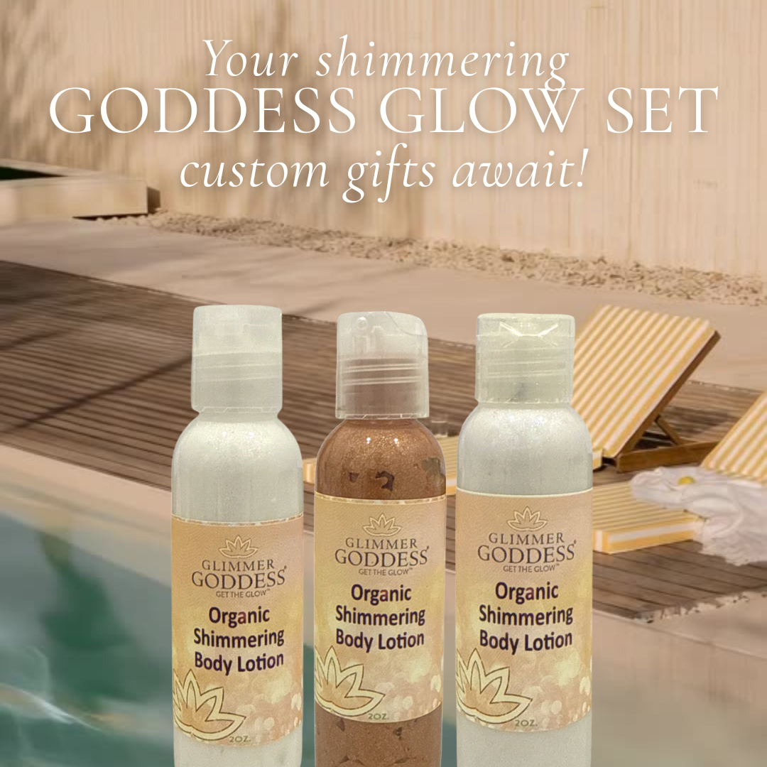 Organic Shimmer Body Lotion Travel Size Gift Set
