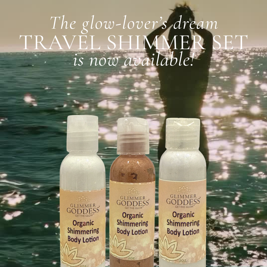 Organic Shimmer Body Lotion Travel Size Gift Set