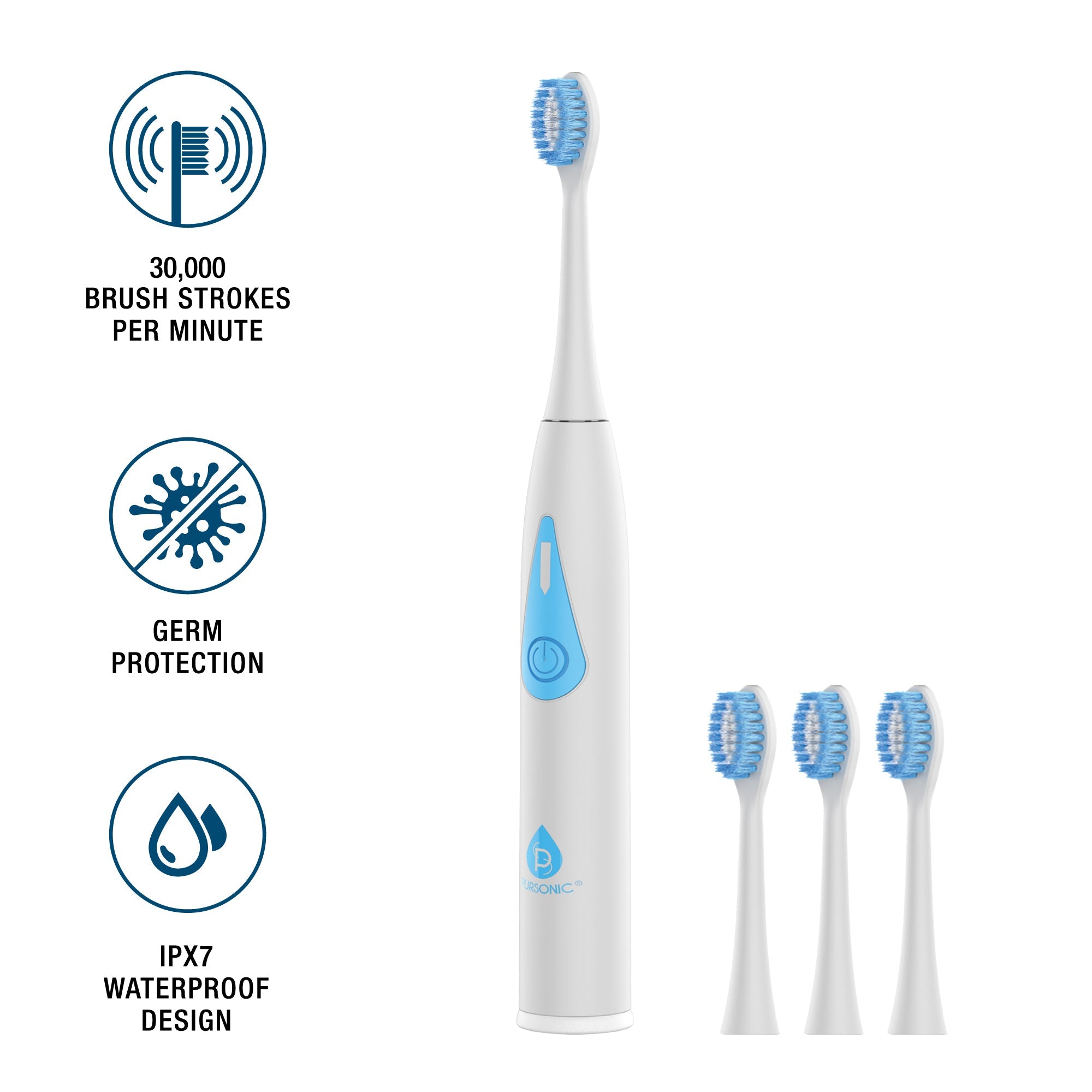 Triple-Head Toothbrush