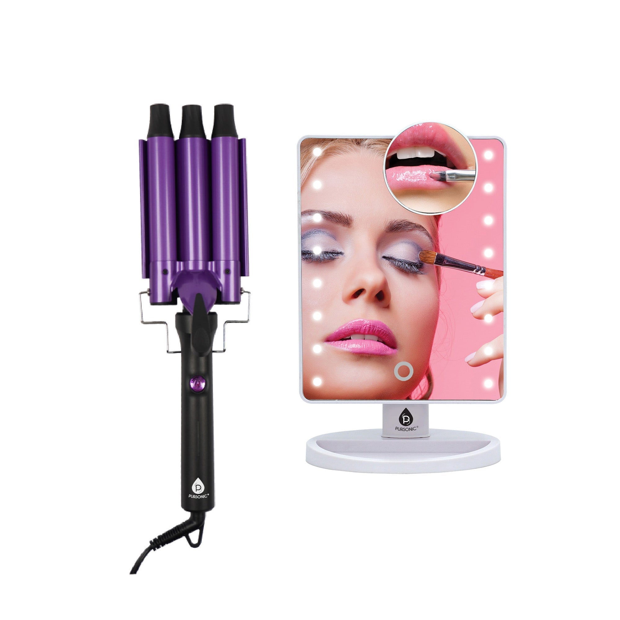 Vanity Mirror & Curler