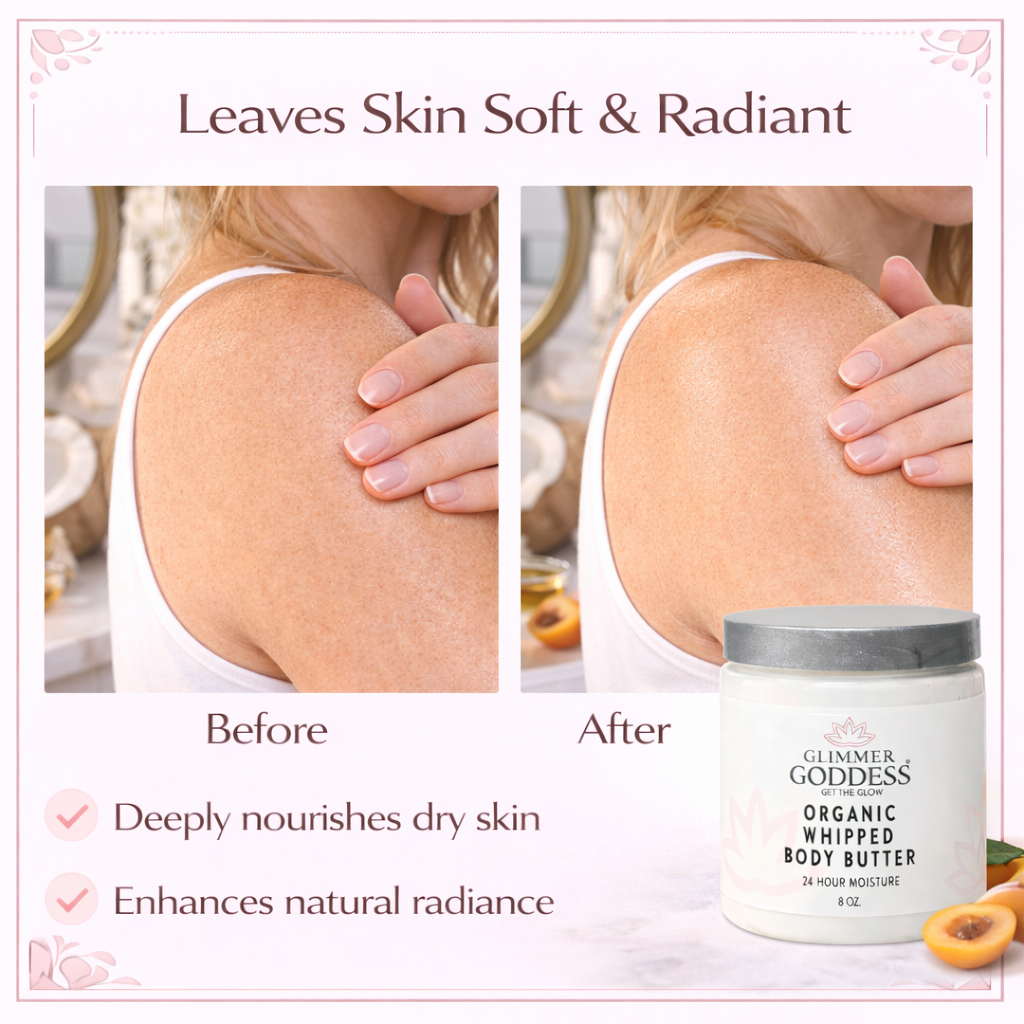 Organic Whipped Body Butter 8 oz – Ultra-Rich Moisturizer for Dry Skin in 40+ Scents