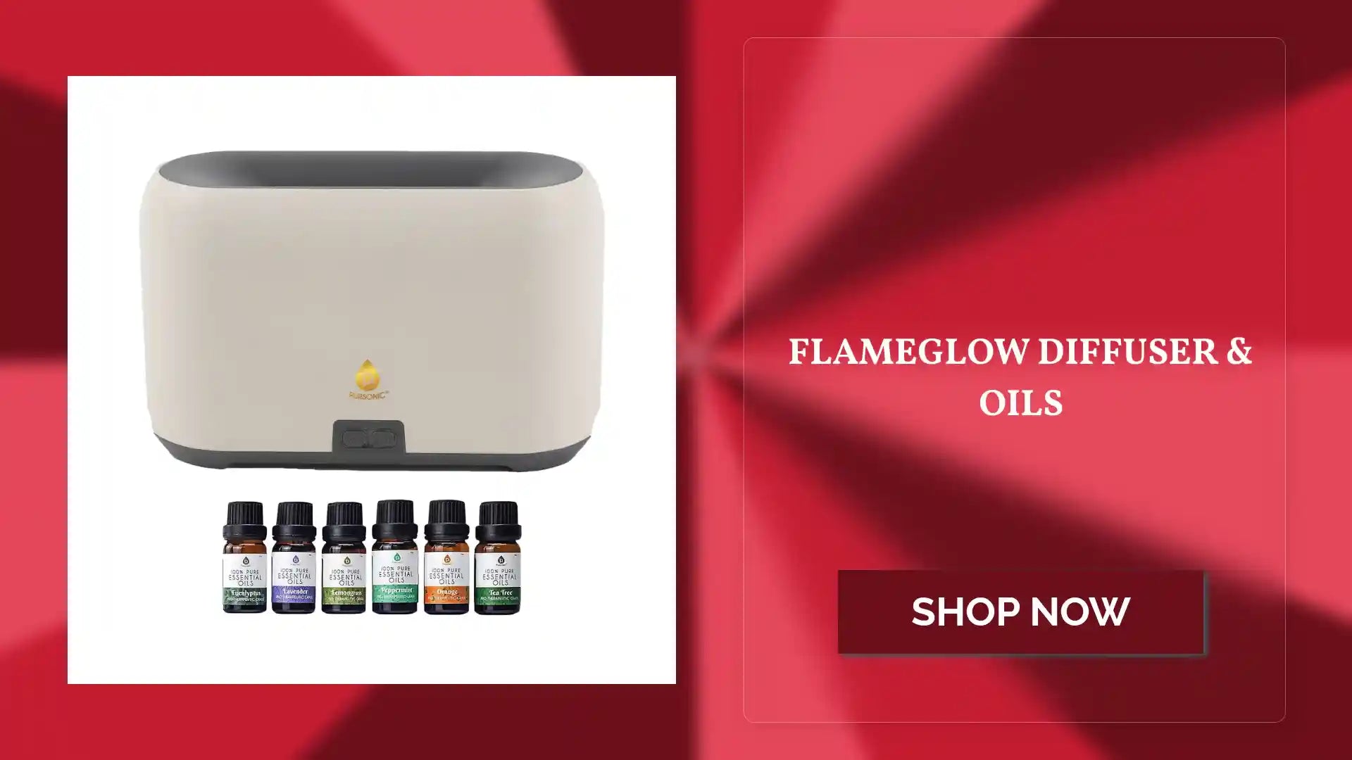 FlameGlow Diffuser &amp; Oils by@Outfy