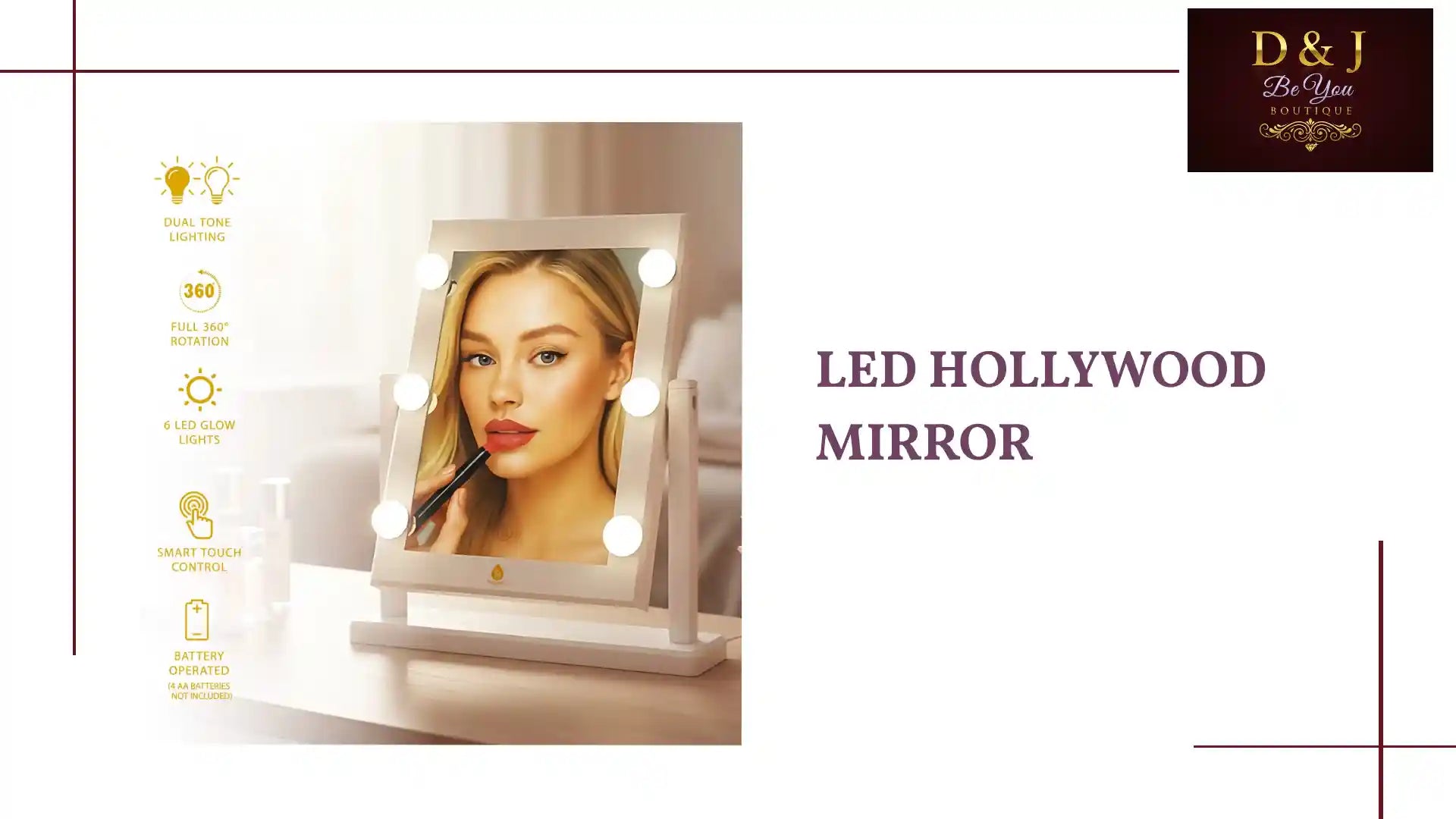 LED Hollywood Mirror by@Outfy