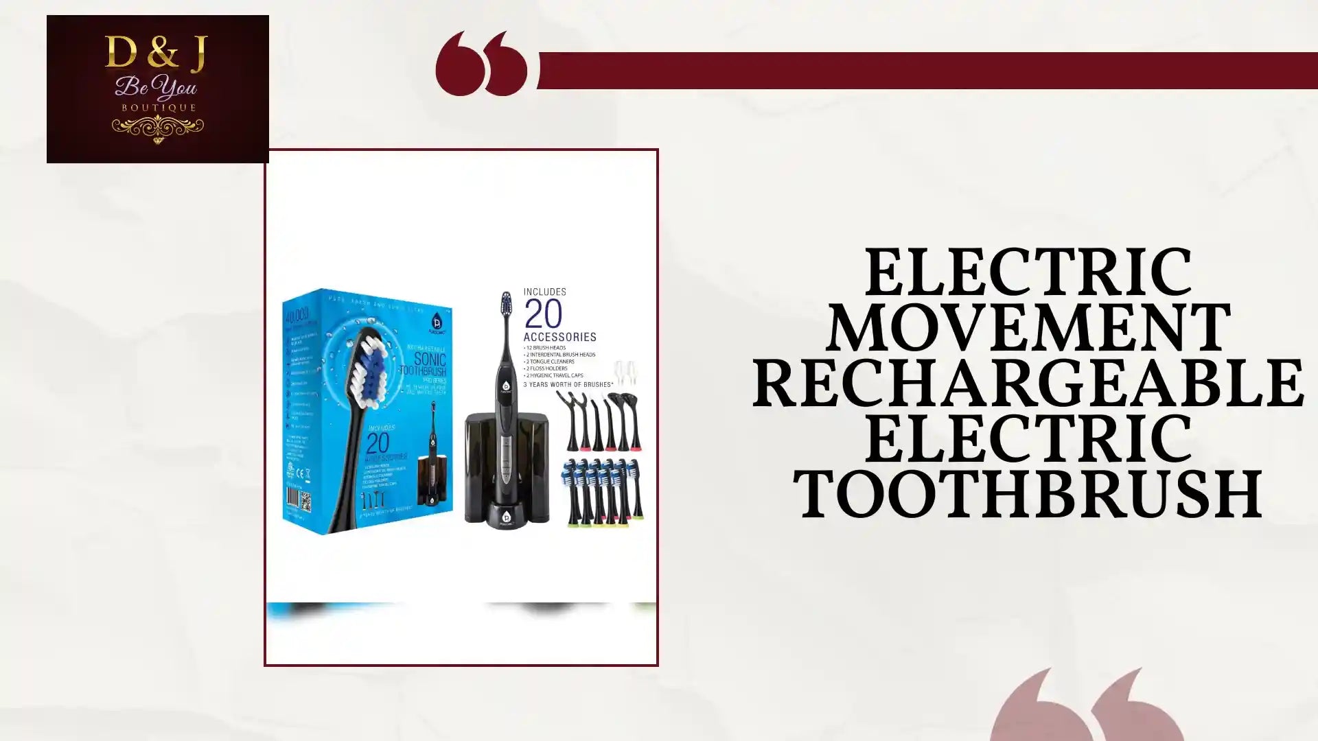 Electric Movement Rechargeable Electric Toothbrush by@Outfy