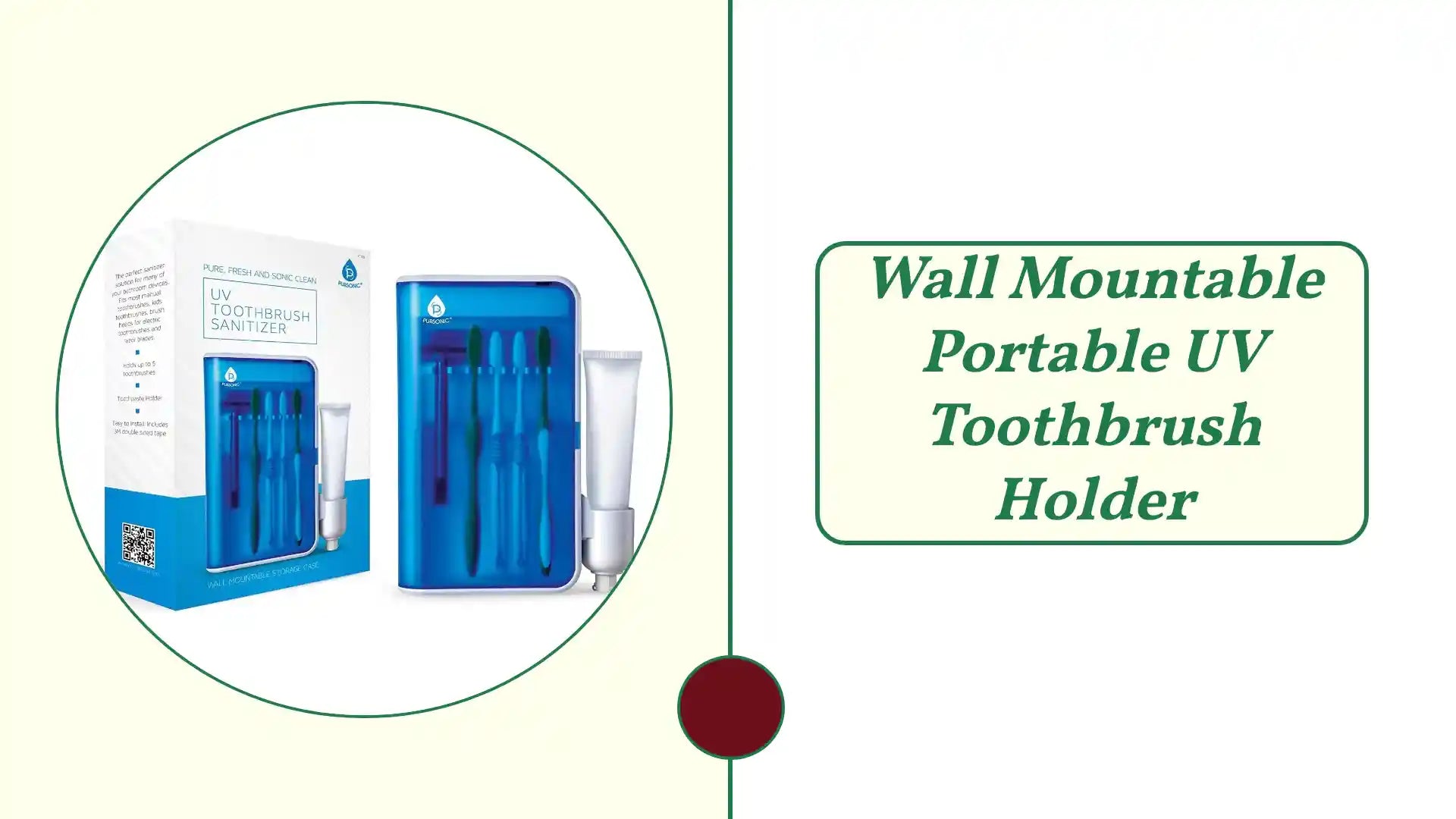 Wall Mountable Portable UV Toothbrush Holder by@Outfy