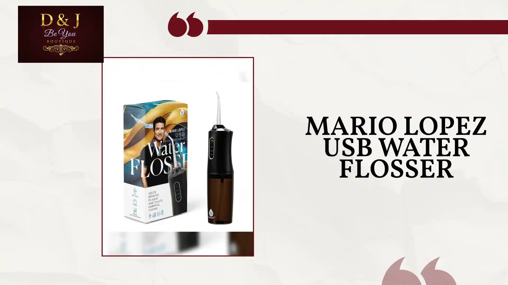 Mario Lopez USB Water Flosser by@Outfy
