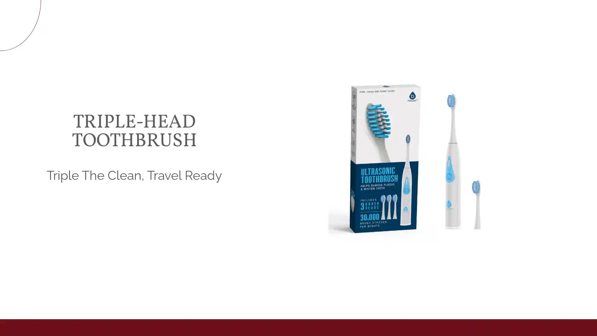 Triple-Head Toothbrush by@Outfy