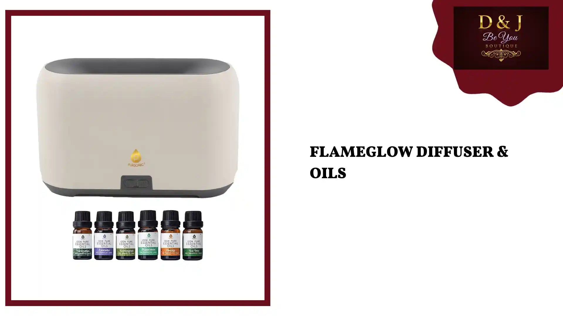 FlameGlow Diffuser &amp; Oils by@Outfy