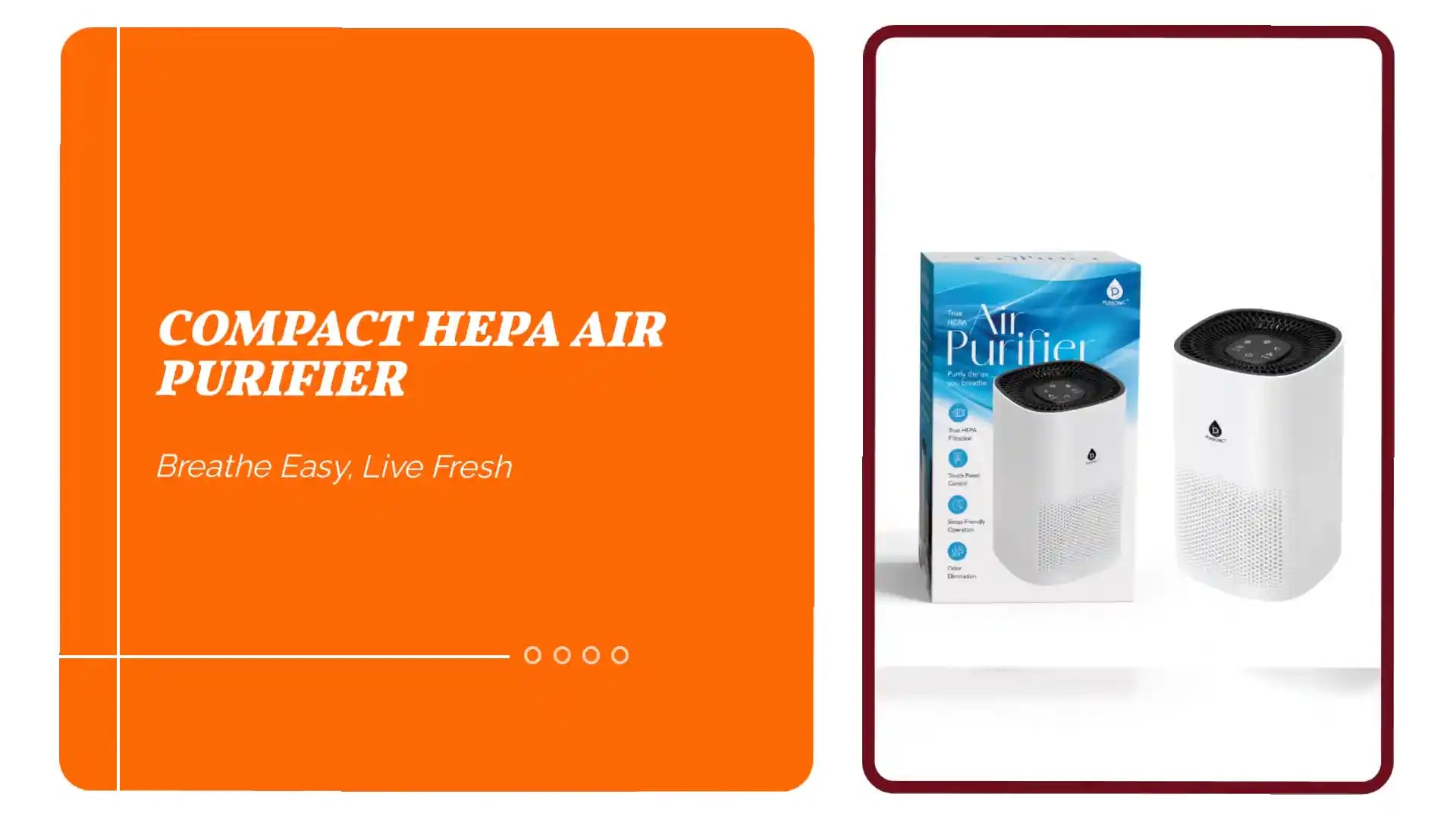 Compact HEPA Air Purifier by@Outfy