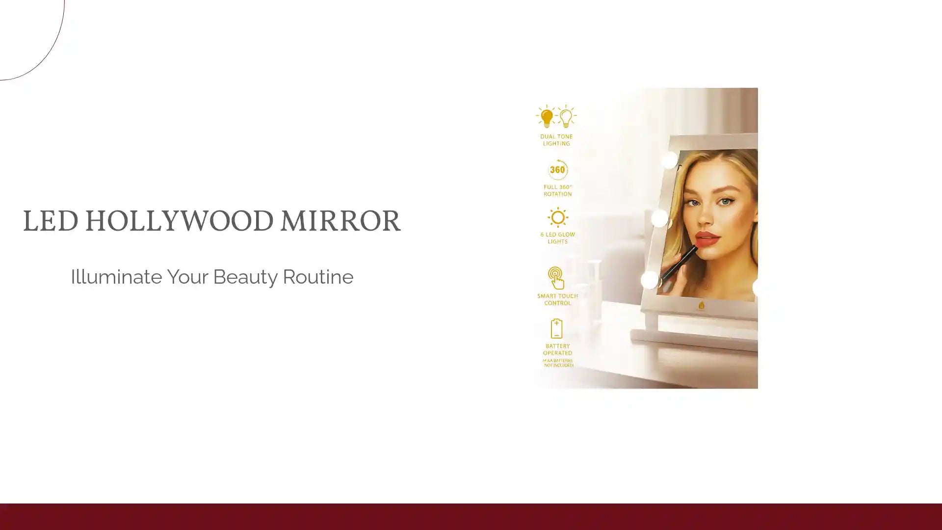 LED Hollywood Mirror by@Outfy