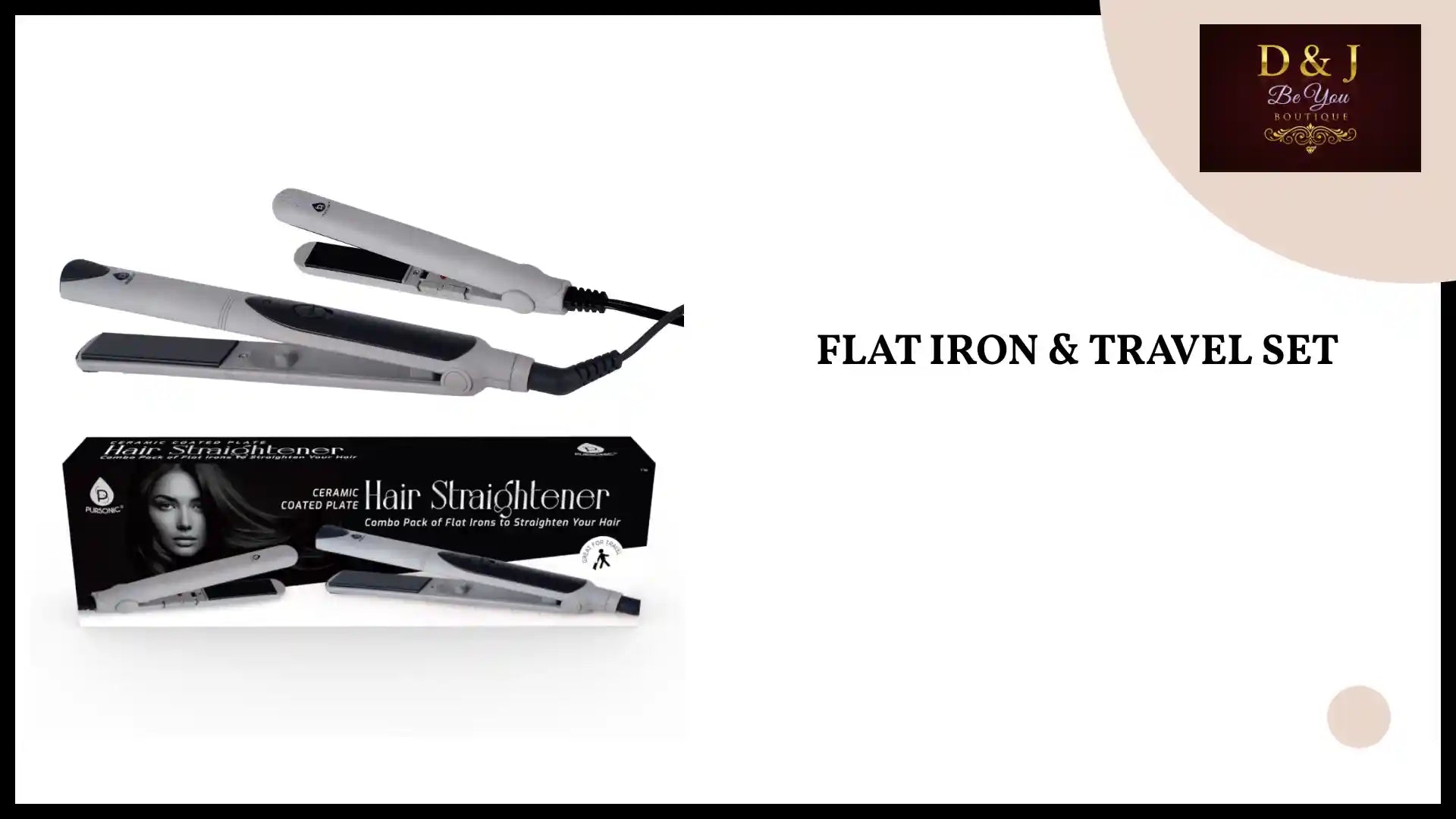 Flat Iron &amp; Travel Set by@Outfy