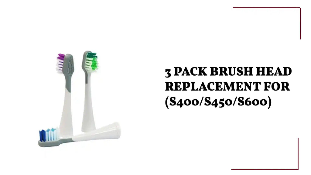 3 Pack Brush Head Replacement for (S400/S450/S600) by@Outfy