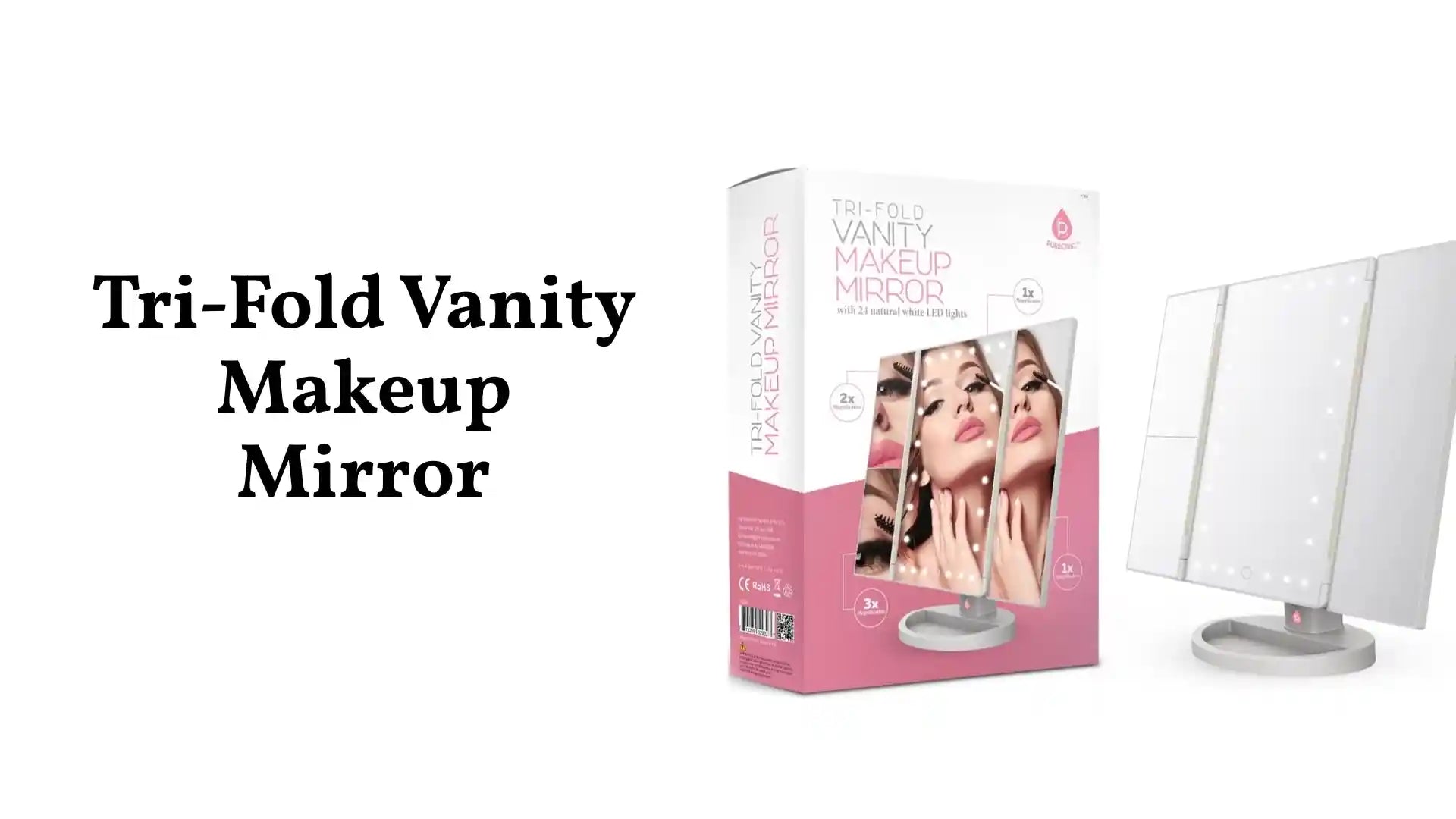 Tri-Fold Vanity Makeup Mirror by@Outfy