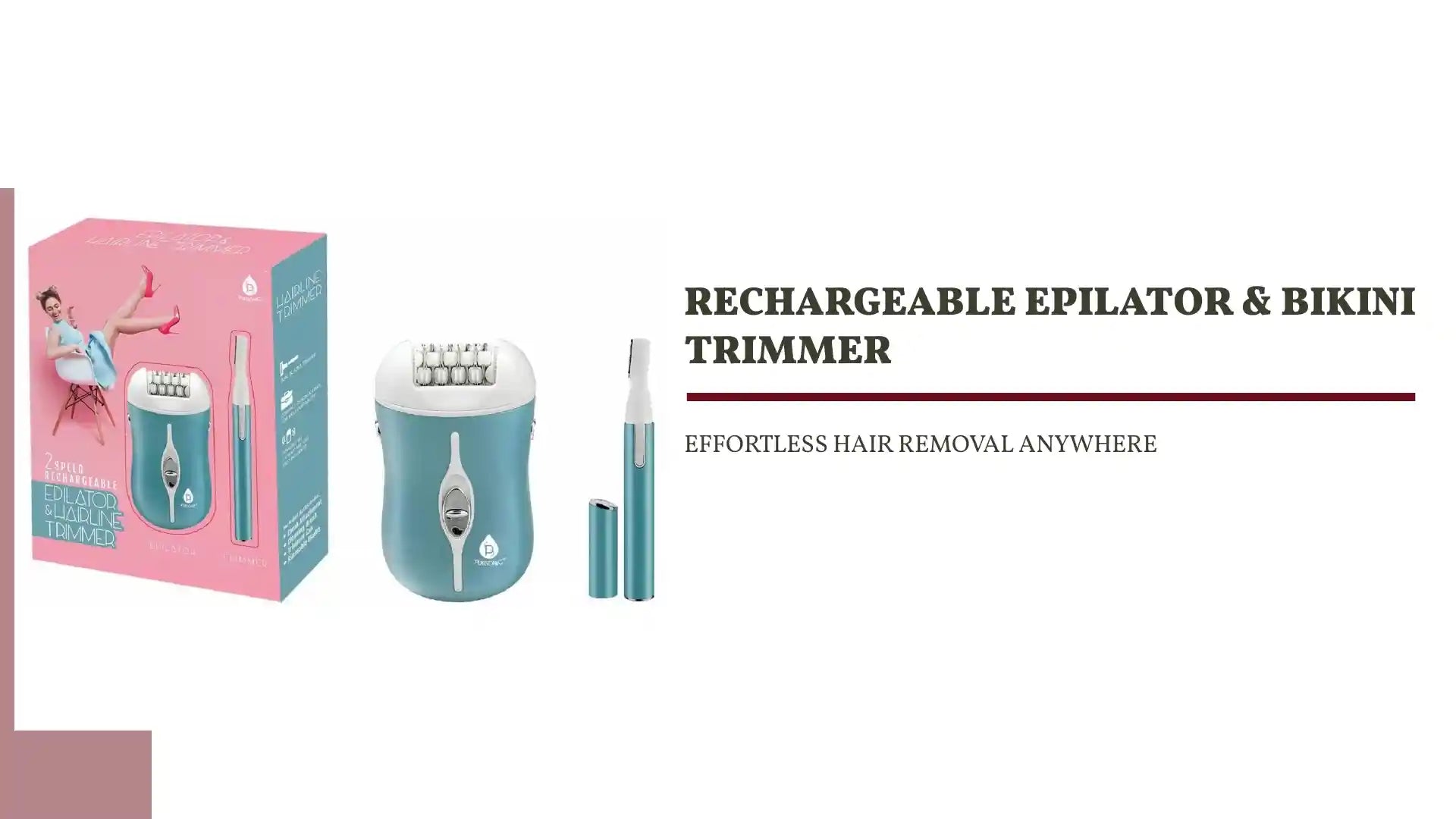 Rechargeable Epilator &amp; Bikini Trimmer by@Outfy