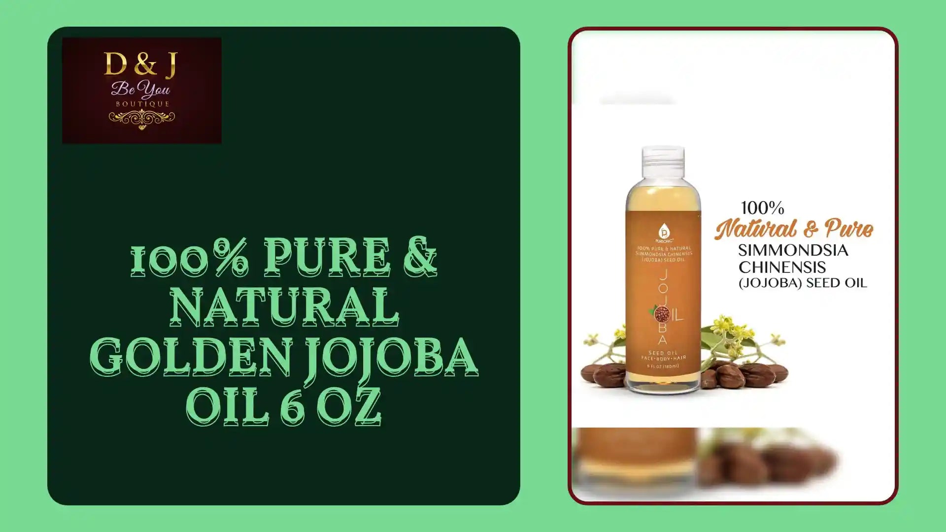 100% Pure &amp; Natural Golden Jojoba Oil 6 Oz by@Outfy